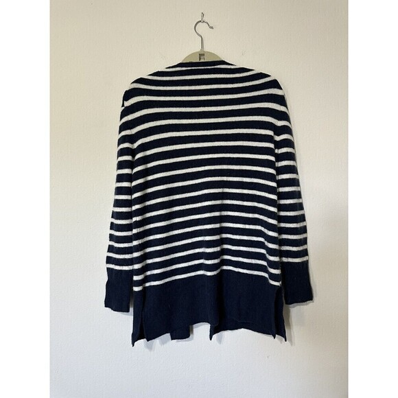 Madewell Cozy Walker Wool Blend Striped Open Front Cardigan - Picture 4 of 6